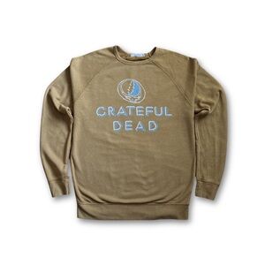 Vintage Grateful Dead Junk Food Mens Unisex Medium Brown Sweatshirt Sweater